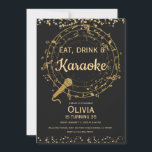 Essen, trinken und Karaoke Einladung, Karaoke Part Einladung<br><div class="desc">Karaoke Einladungen,  Musieinladungen,  Karaoke Party,  Einladung zum Geburtstag,  Trinken und Karaoke Einladung,  Karaoke Party. Black and Gold Musical Karaoke Geburtstagseinladung. Diese Einladungs-Vorlage ist mit Mikrofon,  Musik und Treble-Klammer gestaltet,  sie ist perfekt für diejenigen unter Ihnen,  die gewollt haben,  ein Party zu jeder Jahreszeit zu werfen.</div>