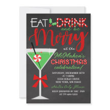 Essen, trinken und Merry Chalkboard Weihnachts-Par