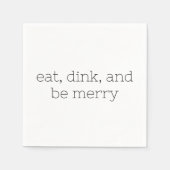 Essen, trinken und Merry Pickleball sein Serviette (Vorderseite)