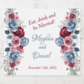 Essen, trinken und Merry Wedding Sparkling Weine L Bierflaschenetikett (Einzelnes Label)