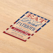 Essen, trinken und Patriotisch sein 4. Juli Party Acryleinladungen (Ablage )