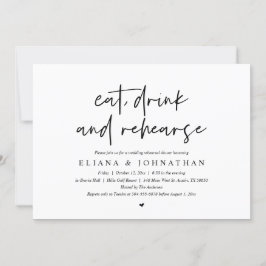 Essen, Trinken und Rehearen, Hochzeit Probe Abende Einladung