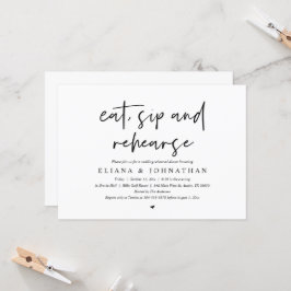 Essen, Trinken und Rehearen, Hochzeit Probe Abende Einladung