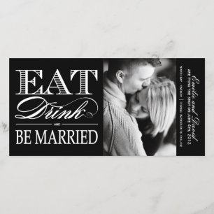 Essen, trinken und Save the Date Verheiratet sein