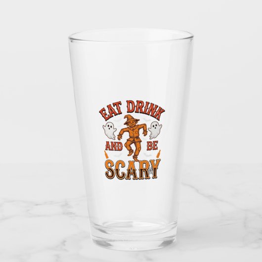 Essen Trinken Und Schrecklich Sein Vintage Hallowe Glas (Vorderseite)