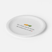 "Essen, trinken, und sei froh, für morgen essen wi Pappteller (Schrägansicht)