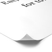 "Essen, trinken, und sei froh, für morgen essen wi Poster (Ecke)