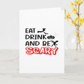 Essen Trinken Und Sei Schrecklich Design Retro Kla Karte (Gelbe Blume)