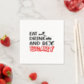 Essen Trinken Und Sei Schrecklich Design Retro Kla Serviette (Beispiel)
