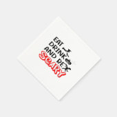 Essen Trinken Und Sei Schrecklich Design Retro Kla Serviette (Ecke)