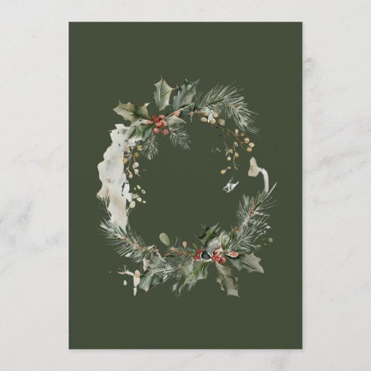 Essen, trinken, und seien Sie froh, moderne Weihna Menükarte (Rückseite)