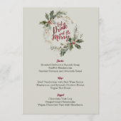 Essen, trinken, und seien Sie froh, moderne Weihna Menükarte (Vorderseite)