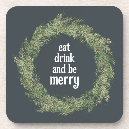Essen, trinken, und seien Sie frohe Untersetzer (Vorderseite)