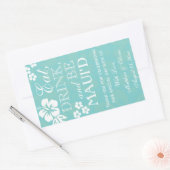 Essen, trinken und sein Maui'd Wedding Wine Labels Rechteckiger Aufkleber (Umschlag)