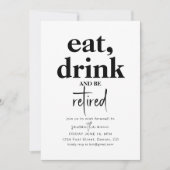 Essen, trinken und sich die Party Einladung ermüde (Vorderseite)