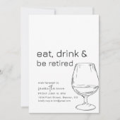 Essen, trinken und sich die Party Einladung ermüde (Vorderseite)