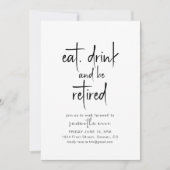 Essen, trinken und sich die Party Einladung ermüde (Vorderseite)