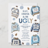 Essen, trinken und sich hässlich fühlen! Ugly Swea Einladung (Vorderseite)