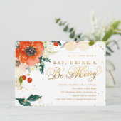 Essen, trinken und sich wohlfühlen einladung (Stehend Vorderseite)