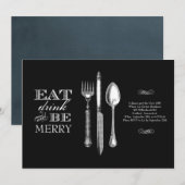 Essen, trinken und sich wohlfühlen | Einladung auf (Vorne/Hinten)