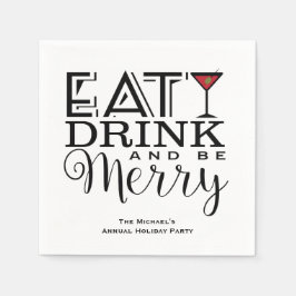 Essen, trinken und sich wohlfühlen, Feierabend Serviette