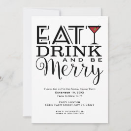 Essen, trinken und sich wohlfühlen - Feierlichkeit Einladung