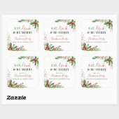 Essen, trinken und sich wohlfühlen | Heiligabend P Quadratischer Aufkleber (Blatt)