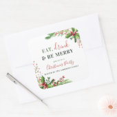 Essen, trinken und sich wohlfühlen | Heiligabend P Quadratischer Aufkleber (Umschlag)