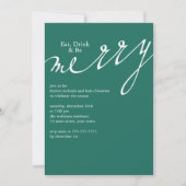 Essen, trinken und sich wohlfühlen - Weihnachten P Einladung (Vorderseite)