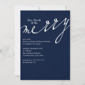 Essen, trinken und sich wohlfühlen - Weihnachten P Einladung (Vorderseite)