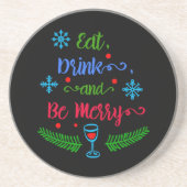 Essen, trinken und sich wohlfühlen, Weihnachten Ur Getränkeuntersetzer (Vorne)