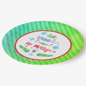 Essen, trinken und sich wohlfühlen, Weihnachten Ur Pappteller (Schrägansicht)