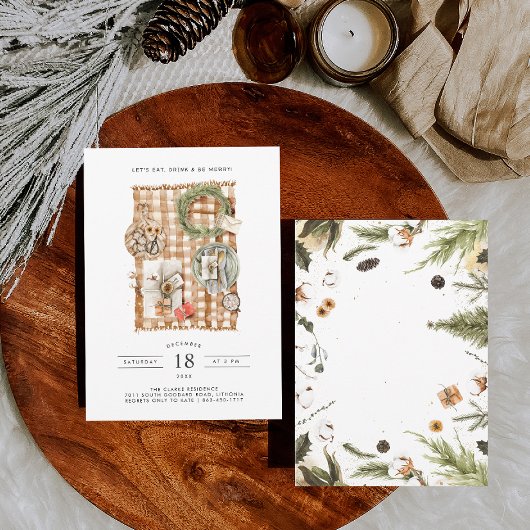 Essen, trinken und sich wohlfühlen | Weihnachtsess Einladung