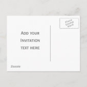 Essen, trinken und Verheiratet gestalten Einladungspostkarte (Rückseite)