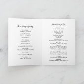 Essen, trinken und Verheiratet Hochzeit. Programm (Innenseite)