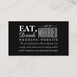 Essen, trinken und Verheiratet Hochzeiten-Website  Begleitkarte