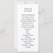 Essen, trinken und Verheiratet Hochzeitsmenü/Hochz (Rückseite)