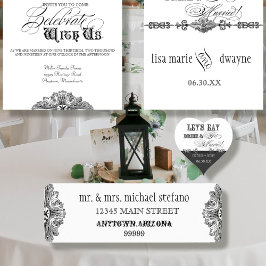 Essen, trinken und Verheiratet passende Adressetik