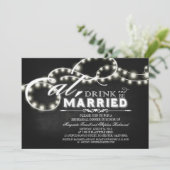 Essen, trinken und Verheiratet Probe essen Einladung (Stehend Vorderseite)