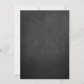 Essen, trinken und Verheiratet sein Chalkboard Hoc Einladung (Rückseite)