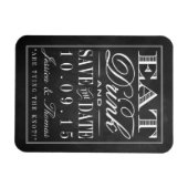 Essen, trinken und Verheiratet sein Chalkboard Hoc Magnet (Horizontal)
