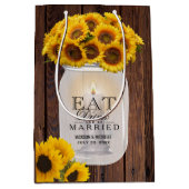 Essen, trinken und Verheiratet sein - Country Sonn Mittlere Geschenktüte (Vorderseite)