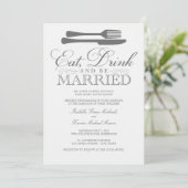 Essen, Trinken und Verheiratet sein| Einladung zur (Stehend Vorderseite)