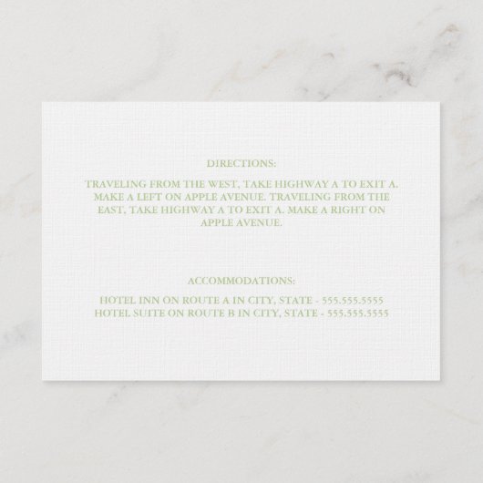 Essen, trinken und Verheiratet sein | Einschließun Begleitkarte (Rückseite)