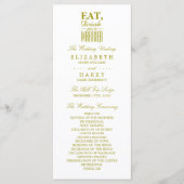 Essen, trinken und Verheiratet sein Gold Wedding P Programm (Vorderseite)