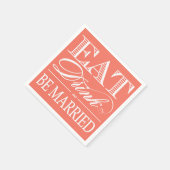 Essen, trinken und Verheiratet sein HochzeitsNapki Serviette (Ecke)