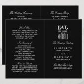 Essen, trinken und Verheiratet sein Hochzeitsprogr (Vorne/Hinten)