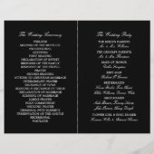 Essen, trinken und Verheiratet sein Hochzeitsprogr (Rückseite)