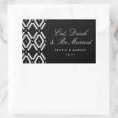 Essen, trinken und Verheiratet sein, Mini-Champagn Rechteckiger Aufkleber (Tasche)