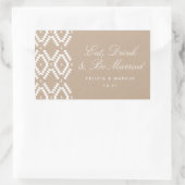 Essen, trinken und Verheiratet sein, Mini-Champagn Rechteckiger Aufkleber (Tasche)